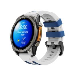 Remienok Cubenest Premium Silicone Garmin QuickFit Band 26mm biely/modrý

 obrázok produktu 2 z 5