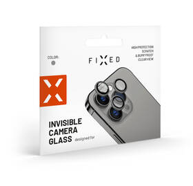 Ochranné sklo šošovky fotoaparátu FIXED Camera Glass na Apple iPhone 15 Pro/15 Pro Max sivé

 obrázok produktu 3 z 3