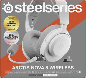 Headset SteelSeries Arctis Nova 3 WL biely

 obrázok produktu 17 z 18