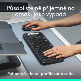 Klávesnica s myšou Logitech POP ICON, US layout sivá

 obrázok produktu 3 z 10