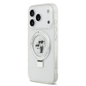 Kryt na mobil Karl Lagerfeld Ringstand Karl and Choupette MagSafe na Apple iPhone 17 Pro biely

 obrázok produktu 2 z 6