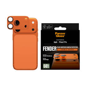 Hliníková ochrana fotoaparátu PanzerGlass FENDER na Apple iPhone 17 Pro oranžové

 obrázok produktu 4 z 5