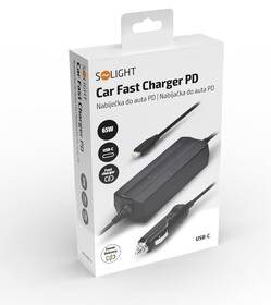 Sieťový adaptér Solight Car charger USB-C, 65 W PD čierny

 obrázok produktu 4 z 5