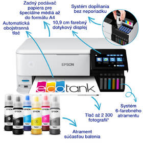 Tlačiareň multifunkčná Epson EcoTank L8160 biela

 obrázok produktu 3 z 15