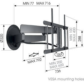 Držiak na TV Vogel’s SIGNATURE TVM 7675, elektrický, pre uhlopriečky 40" až 77", nosnosť 35 kg čierny

 obrázok produktu 6 z 9