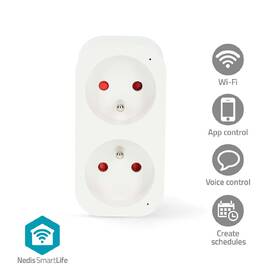 Inteligentná zásuvka Nedis SmartLife, merač spotreby, diaľkovo ovládateľná, Wi-Fi, IP21, 3680 W biela

 obrázok produktu 2 z 11