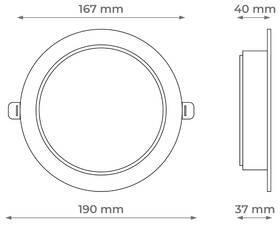 LED stropné svietidlo Dpm CL9-C-18W-W 

 obrázok produktu 7 z 7