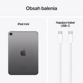 Tablet Apple iPad mini (2024) Wi-Fi + Cellular 256 GB - kozmicky sivý 

 obrázok produktu 9 z 9