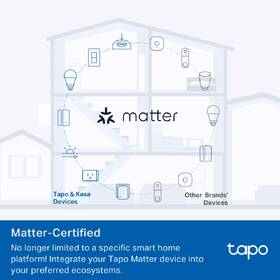 Inteligentná zásuvka TP-Link Tapo P100M, Matter biela

 obrázok produktu 2 z 8