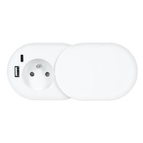 Kábel predlžovací Solight 1x zásuvka, USB A + C 20W, posuvné viečko, 2 m biely

 obrázok produktu 2 z 6