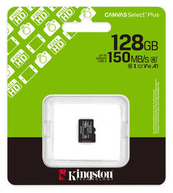 Pamäťová karta Kingston Canvas Select Plus MicroSDXC 128GB UHS-I U1 (R150/W30) čierna

 obrázok produktu 2 z 2