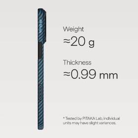 Kryt na mobil Pitaka Ultra-Slim na Apple iPhone 17 Pro sivý/modrý

 obrázok produktu 4 z 5