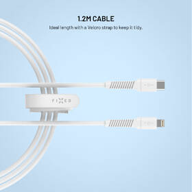Kábel FIXED Liquid silicone USB-C/Lightning, PD, 60W, 1,2m biely

 obrázok produktu 4 z 5