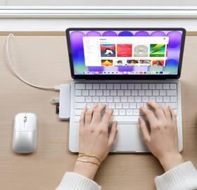 USB Hub Satechi USB-C Snap Hub (1x HDMI, 1x USB-C, 1x USB-A 3.0, 1x USB-C PD, 1x microSD/SD) strieborný

 obrázok produktu 4 z 4