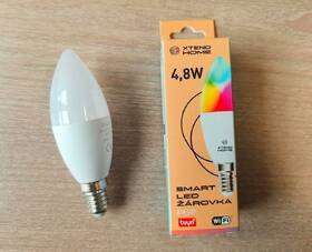 Inteligentná žiarovka Xtend Home 4,8 W, E14, 1400 lm, stmievateľná, RGB 

 obrázok produktu 3 z 3