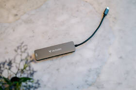 USB Hub Verbatim USB-C Essentials Multiport Hub 6 port - USB 3.2 GEN 1 / HDMI /  USB-C PD / USB-A / SDHC / microSD sivý

 obrázok produktu 3 z 4