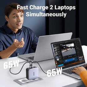 Nabíjačka do siete UGREEN USB, 2x USB-C PD, 140 W, GaN + USB-C kábel 2m sivá

 obrázok produktu 2 z 5