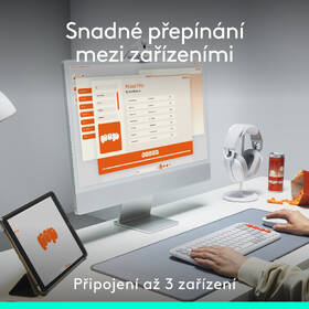Klávesnica s myšou Logitech POP ICON, US layout sivá

 obrázok produktu 8 z 10