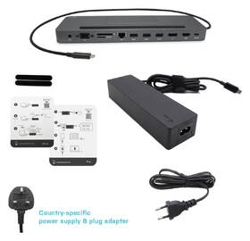 Dokovacia stanica i-tec USB-C Metal Ergonomic 4K 3x Display Docking Station, PD 85W + Universal Charger 100W (bundle) 

 obrázok produktu 8 z 9