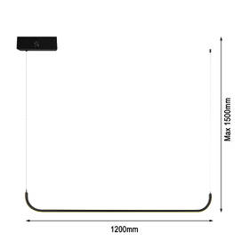 Závesné svietidlo IMMAX NEO LITE PATTINI SMART, 120cm, 26W, BEACON, Wi-Fi, Tuya čierne

 obrázok produktu 3 z 11