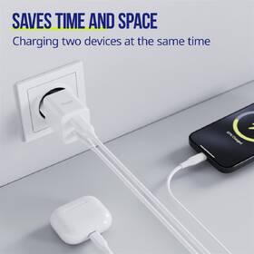 Nabíjačka do siete Allity GaN PD, 1x USB-C + USB 20W biela

 obrázok produktu 5 z 5