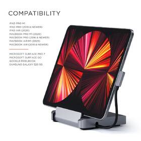 USB Hub Satechi Aluminium Stand & Hub pro iPad Pro (USB-C PD 60W, HDMI ,USB-A, SDcard, 3.5mm) - Space Grey 

 obrázok produktu 4 z 5