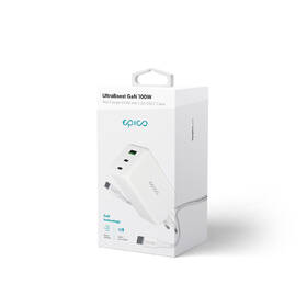 Nabíjačka do siete Epico UltraBoost GaN 100W 2xUSB-C/1xUSB-A + USB-C kabel 1,2m biela

 obrázok produktu 5 z 5