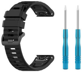 Remienok FIXED Silicone Strap na Garmin QuickFit 26 mm čierny

 obrázok produktu 2 z 4
