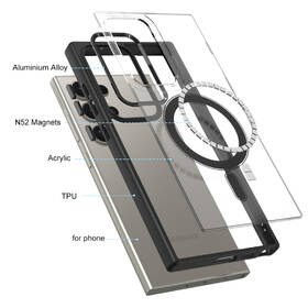 Kryt na mobil WG Iron Eye MagSafe na Samsung Galaxy S24 Ultra 5G čierny

 obrázok produktu 2 z 6