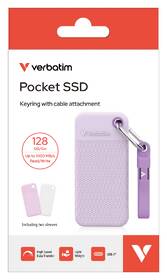 SSD externý Verbatim Pocket SSD 128GB + 2x obal fialový

 obrázok produktu 5 z 11