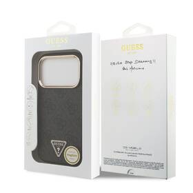 Kryt na mobil Guess 4G Strass Triangle Logo Gold Frame MagSafe na Apple iPhone 18 Pro čierny

 obrázok produktu 6 z 6
