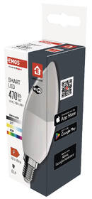 Inteligentná žiarovka EMOS GoSmart Candle 4,8 W E14 Wi-Fi RGBW 

 obrázok produktu 4 z 4