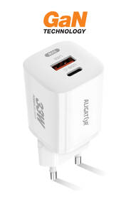 Nabíjačka do siete Aligator Power Delivery 33W, USB-C + USB-A biela

 obrázok produktu 1 z 2