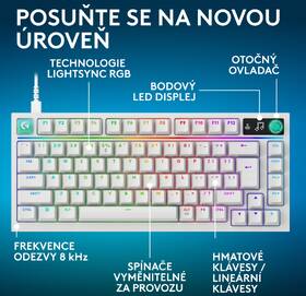 Klávesnica Logitech G316 X 75 - US INT'L layout biela

 obrázok produktu 7 z 16