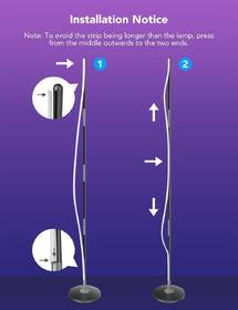 Stojacia lampa Govee RGBW Floor Lamp Lite, Matter čierna

 obrázok produktu 9 z 9