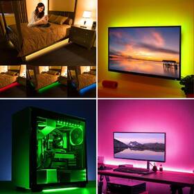 LED pásik Solight WIFI smart RGB opasok pre TV, 4x50cm, USB 

 obrázok produktu 4 z 6