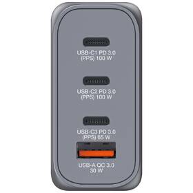 Cestovný adaptér Verbatim GNC-100 GaN 100W, 3x USB-C PD 100/65W, 1x USB-A QC 3.0 strieborný

 obrázok produktu 1 z 6