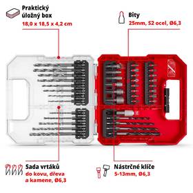 Sada vrtákov Einhell L-CASE (40 ks) 49109053 

 obrázok produktu 2 z 14