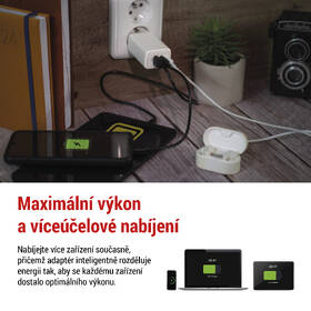 Nabíjačka do siete EMOS GaN, 65W, 1x USB-A/2x USB-C biela

 obrázok produktu 8 z 14
