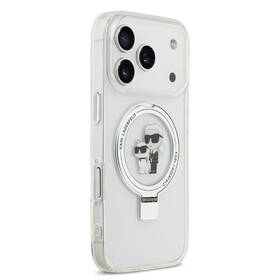 Kryt na mobil Karl Lagerfeld Ringstand Karl and Choupette MagSafe na Apple iPhone 17 Pro biely

 obrázok produktu 3 z 6