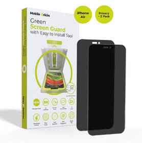 Tvrdené sklo Mobile Origin Screen Guard Privacy with easy applicator na Apple iPhone Air (2 ks) 

 obrázok produktu 9 z 9
