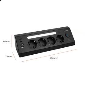 Kábel predlžovací Huslog 15W 4xzásuvka, 2xUSB-C, 2xUSB, 1x LED svetlo čierny

 obrázok produktu 10 z 10