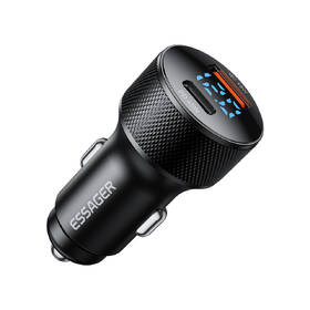 Adaptér do auta Essager s digitálnym displejom PD3.0 + QC3.0 45W čierny

 obrázok produktu 1 z 3