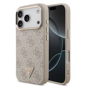 Kryt na mobil Guess 4G Strass Triangle Logo Gold Frame MagSafe na Apple iPhone 18 Pro ružový

 obrázok produktu 5 z 6