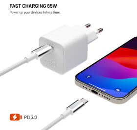 Sieťový adaptér FIXED Mini 65W GaN, USB-C, PD biely

 obrázok produktu 3 z 10