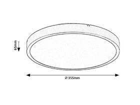 LED stropné svietidlo Rabalux ALENZO 24W, 1530 lm, stmievanie, ovládanie biele

 obrázok produktu 3 z 4