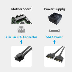 Adaptér AKASA Dual SATA na 8P CPU, 18AWG, 15cm čierny

 obrázok produktu 1 z 5
