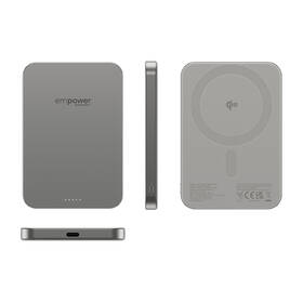 Powerbank PanzerGlass empower Qi2 5000 mAh, MagSafe sivý

 obrázok produktu 2 z 4