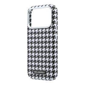 Kryt na mobil Karl Lagerfeld PU Houndstooth Resin Plate MagSafe na Apple iPhone 17 Pro čierny

 obrázok produktu 4 z 6