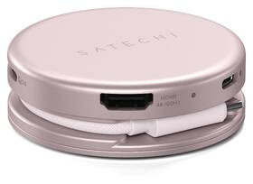 USB Hub Satechi On-the-Go 5 v 1 (1x HDMI 4K 60Hz, 1x USB-C, 1x USB-A 3.0, 1x USB-C PD 60W, 1x SD) ružový

 obrázok produktu 5 z 8